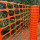 orange construction barrier fence safety net